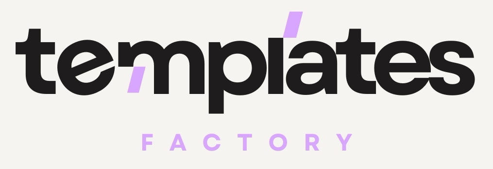 Templates Factory la plateforme de templates business qui te fait gagner du temps et de l’argent. Des ressources prêtes-à-l’emploi pour chaque outil et chaque besoin, sans passer par la délégation